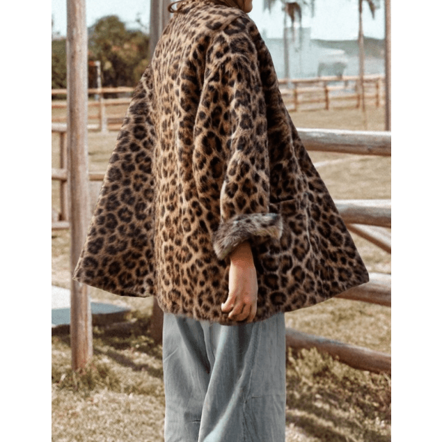 Odessa Brown Leopard Open Casual Cardigan