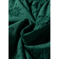 Vallisa Green Embroidered Eyelet Pattern 3/4 Puffy Sleeve Swing Mini Dress