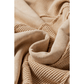 Sachi Light French Beige Mineral Wash Big Bow Patchwork Pullover Sweatshirt