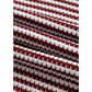 Dayna Red Stripe Ribbed Trim Drop Shoulder Long Sleeve Oversize Top
