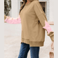 Blakelyn Khaki Contrast Star Patchwork Exposed Seam Uneven Hem Drop Shoulder Sweatshirt