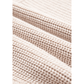 Kerrigan Parchment Mixed Texture Patchwork Knitted Puff Sleeve Sweater