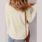 Amber Rose Textured Knit Half Buttons Henley Top