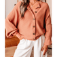Sarina Wide Rib Knit Button Front Dolman Sleeve Sweater Cardigan