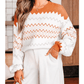 Finola Zigzag Geometric Pattern Knitted Pullover Sweater