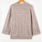 Cam Textured Knit Open Front Chic Cardigan with Pockets