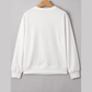RTS White FOOTBALL 3D Letter Graphic Crew Neck Sweatshirt