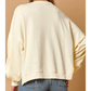 RTS Tinsel Flower Dropped Puff Sleeve Sweatshirt