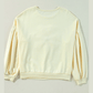 RTS Tinsel Flower Dropped Puff Sleeve Sweatshirt