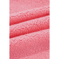 Isabeli Strawberry Pink Sherpa Contrast Faux Leather Trim Half Zip Pocketed Pullover Sweatshirt