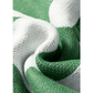 Gerda Mist Green Checkered Pattern Polo Collar Loose Sweater