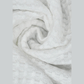 Ivana White Textured Knit Preppy Striped Trim V Neck Pullover Waffle Top