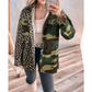 Sorsha Leopard Camo Patchwork Oversize Shacket