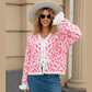 Madonna Bow Front Ruffled Cuff Leopard Cardigan - 3 Colors