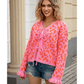 Madonna Bow Front Ruffled Cuff Leopard Cardigan - 3 Colors