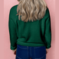 Green MERRY Letter Pattern Christmas Raglan Sleeve Sweater