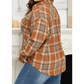 Marsalla Brown Plaid Print Flap Pocket Buttoned Plus Size Shacket