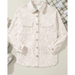 Brisa Leopard Print Flap Pockets Buttoned Corduroy Shacket