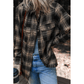 Scarlette Retro Plaid Double Flap Pocket Brushed Shacket
