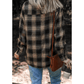 Scarlette Retro Plaid Double Flap Pocket Brushed Shacket