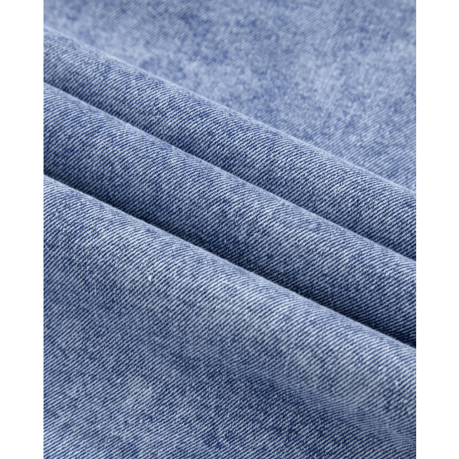 Graciella Mineral Wash Long Sleeve Button Up Raw Hem Pocketed Denim Dress