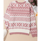 Sunnie Pink Abstract Print Pullover Sweater