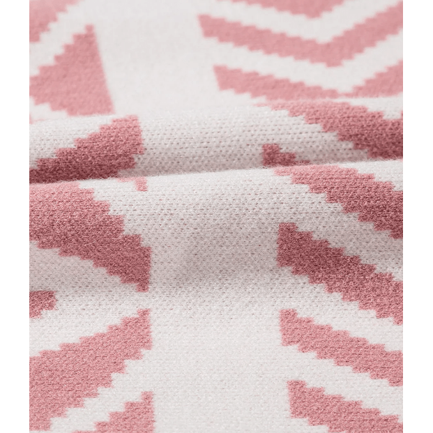 Sunnie Pink Abstract Print Pullover Sweater