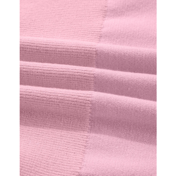 Pink Sequined HOLLY JOLLY Color Block Crew Neck Sweater