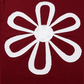 RTS Vernita Red Dahlia Cheerful Daisy Flower Patched Round Neck Long Sleeve Top