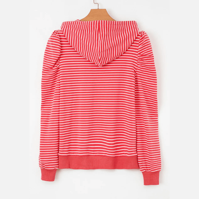 RTS Stripe Puff Sleeve Stripe Hoodie