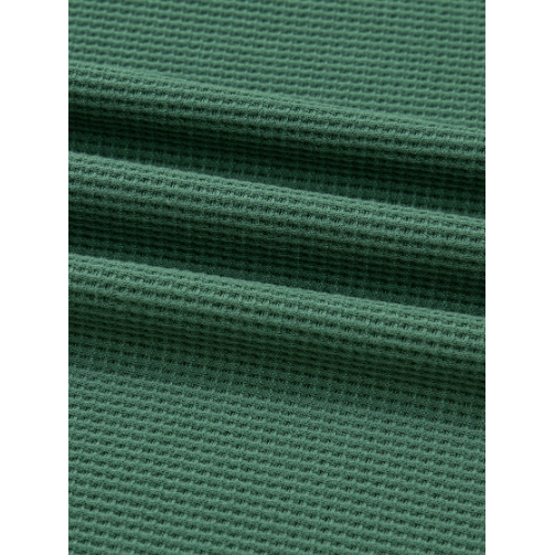 Clydie Evergreen Raw Seam Patchwork Ribbed Drop Shoulder Sweatshirt