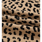 Alessa Leopard Polo Collar V Neck Pullover Top