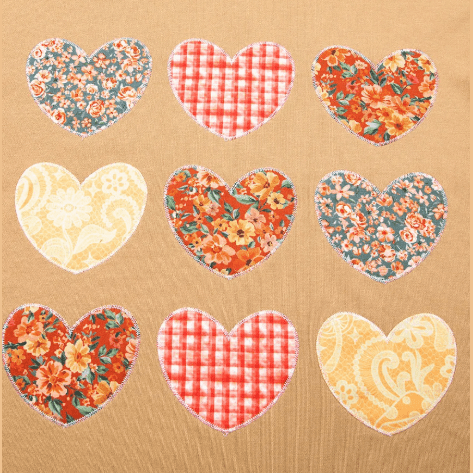 Janelle Plaid Floral Heart Stitched Exposed Seam Mineral Wash Sweatshirt