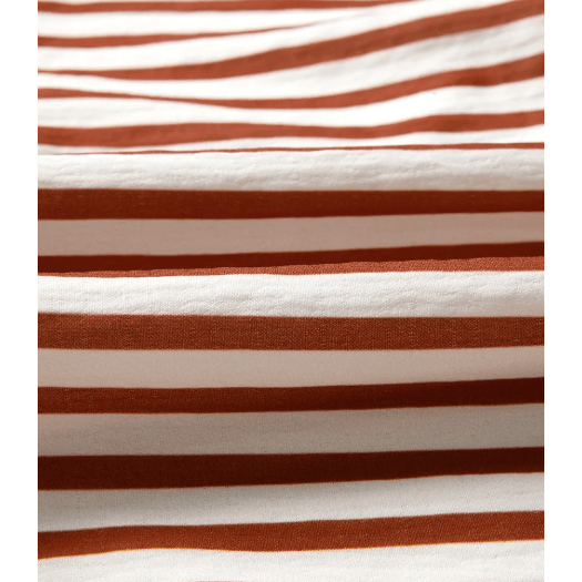 Kit Brown Stripe Babydoll Long Sleeve Blouse