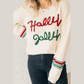 Tinsel Holly Jolly Graphic Classic Sweater