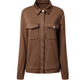 Jacqueline Brown Zip Up Button Flap Pocket Shirt Collar Jackets