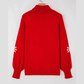 Fiery Red Merry Snowflake Pattern Christmas Turtleneck Sweater