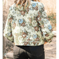Vivian Floral Print Zip Up Contrast Collared Jacket