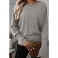 Chrystal Grey Extended Cuffs Long Sleeve Top