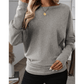 Chrystal Grey Extended Cuffs Long Sleeve Top