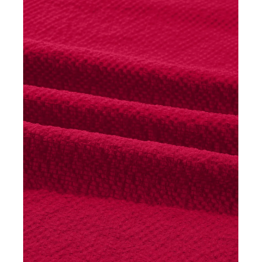 RTS Racing Red Leopard Jacquard Print V Neck Textured Blouse