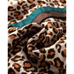 RTS Brown Leopard Print Contrast Frilled Trim Button Down V Neck Shirt
