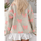 Lyssa Bow Sherpa Quarter Zip Drop Shoulder Baggy Sweatshirt