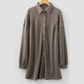 Fedra Simply Taupe Waffle Knit Shirt Tunic Dress