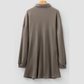 Fedra Simply Taupe Waffle Knit Shirt Tunic Dress
