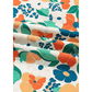 Dodie Orange Frilled V Neck Floral Print Bracelet Sleeve Blouse