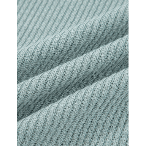 Cossette Aqua Ribbed Drop Shoulder Knit Hoodie