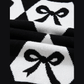 Marni Black Bow Print 2-tone Rhombus Knit Loose Sweater
