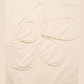 Amaya Khaki Raw Edge Flower Patch Drop Shoulder Casual Top