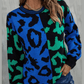 Lenaya Leopard Lines Colorblock Knit Sweater - 3 Colors